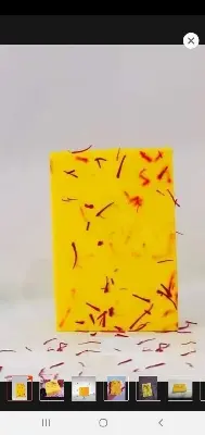 Picture of 2 Pieces Real Saffron Goat Milk Soap Bar - 2 piecs