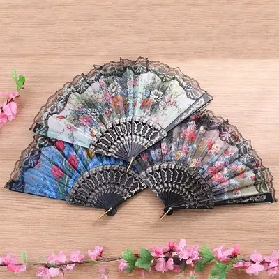 Picture of 1 Piece stylish folding hand fan or Haat pakha for traveling
