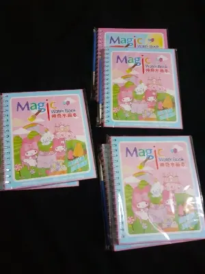 Picture of Magic Water Coloring Reusable Book for kids with pen