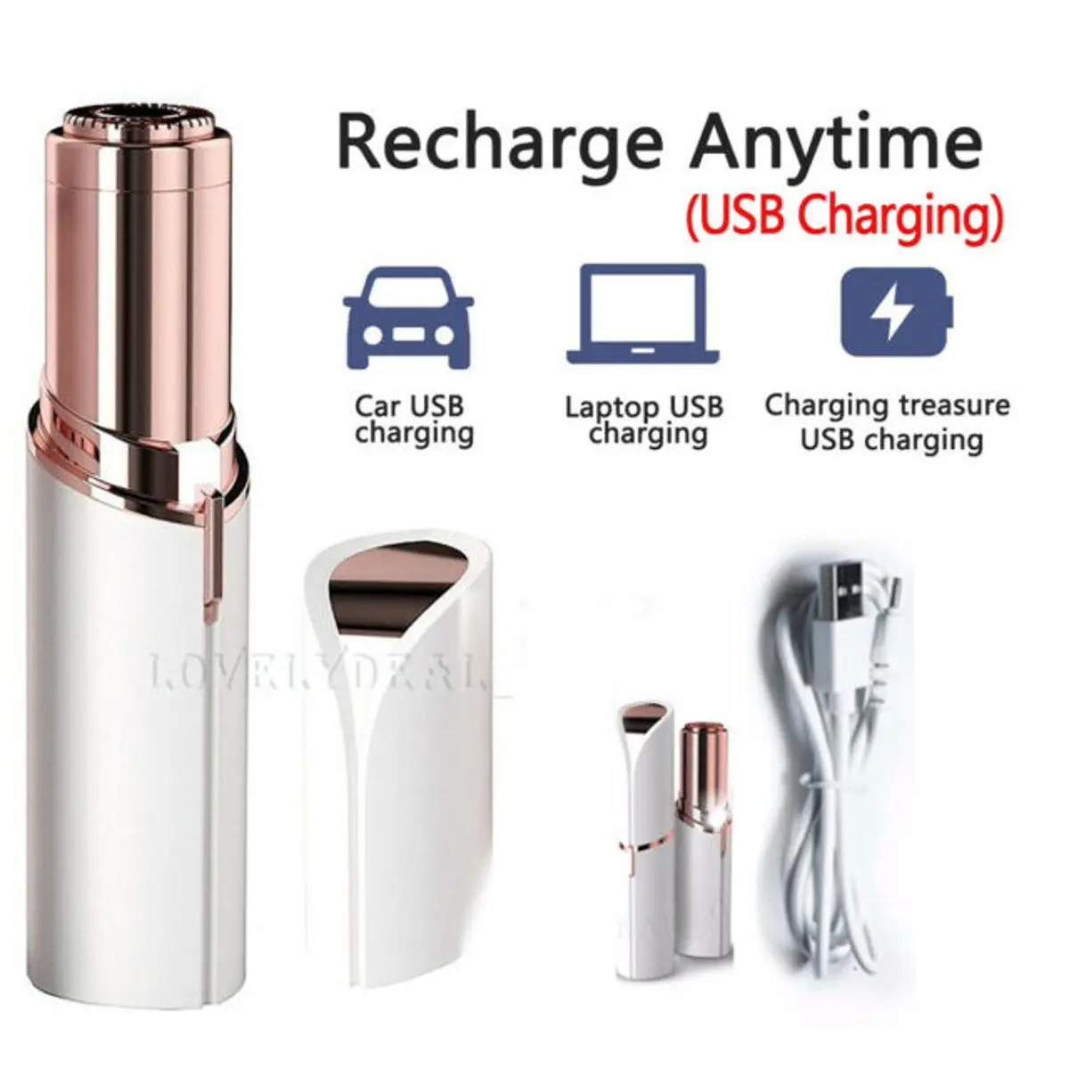 Picture of USB Rechargeable Flawless Facial Hair Remover for Ladies