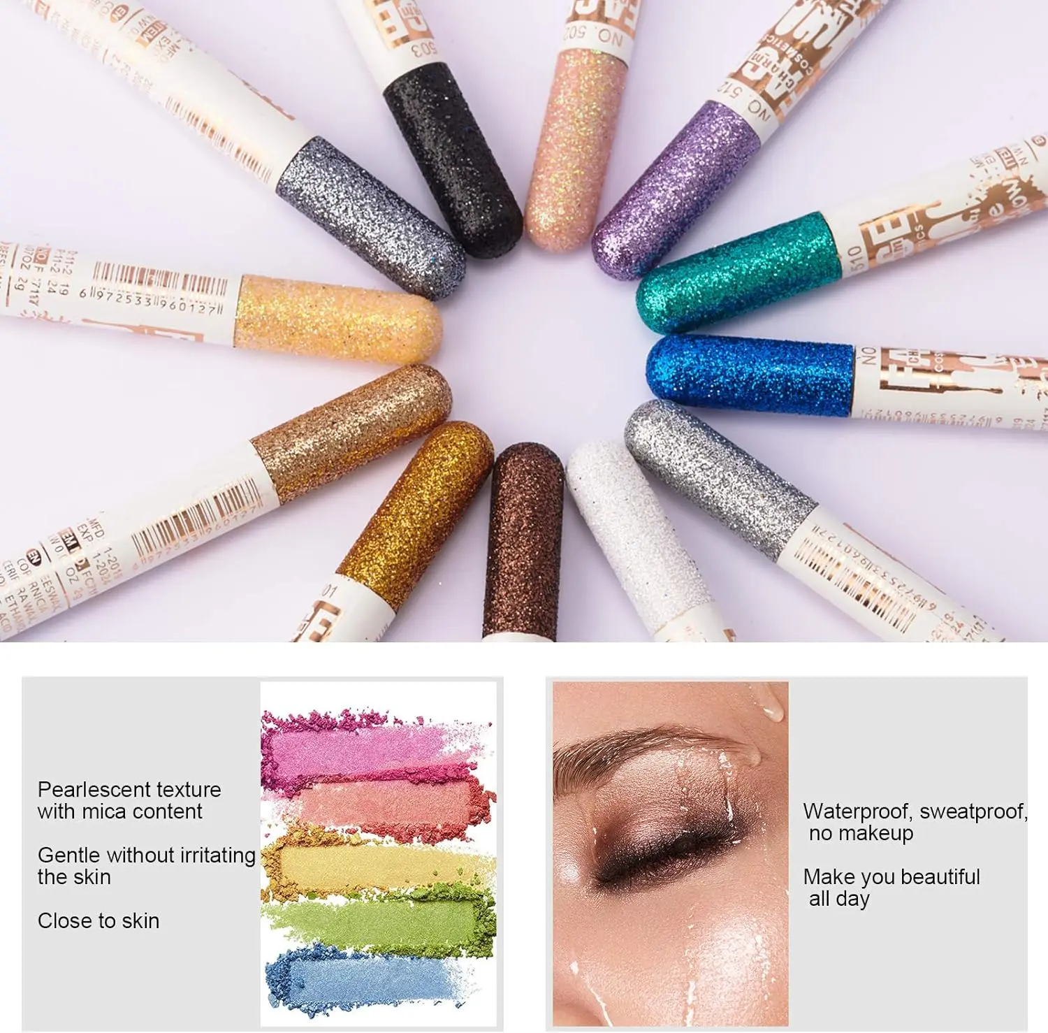 Picture of 3 pieces Flourmour Glitter Eyeshadow (3 pieces)