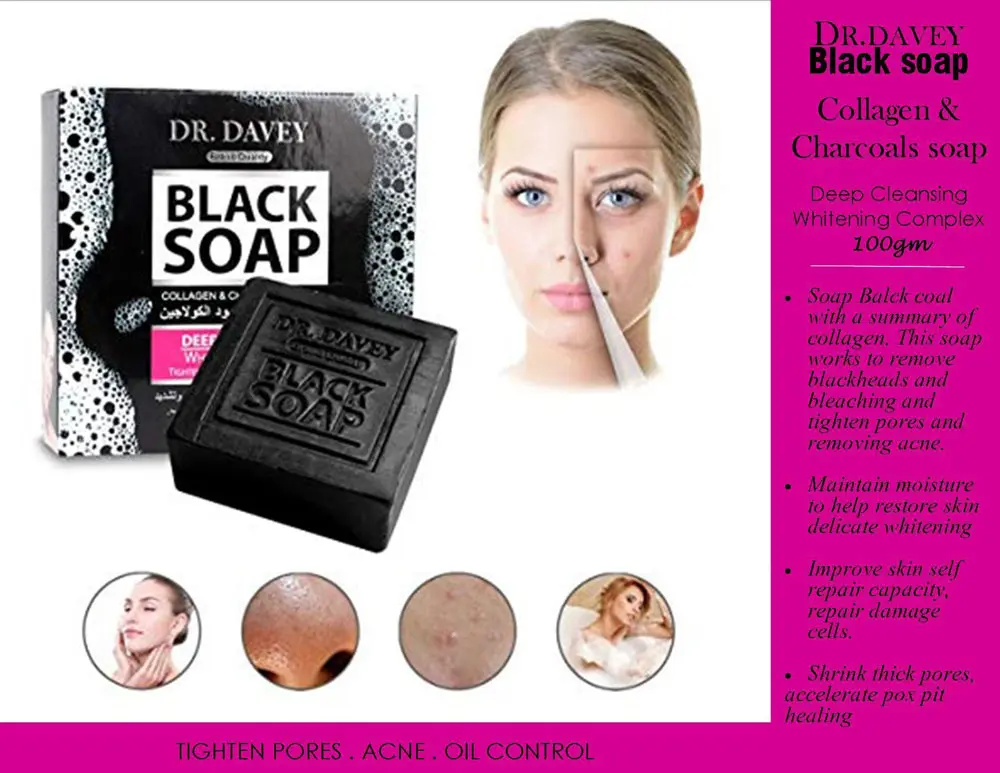 Picture of Dr. Davey Black Soap 100g Natural Skincare Product