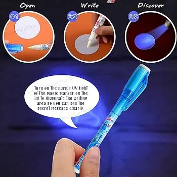 Picture of 4 Pieces Magic Invisible ink Pens (4 Pieces)