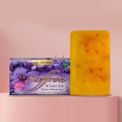 Picture of Dr. Khan Saffron & Corn Silk Glyserine Beauty Soap (130 grams)
