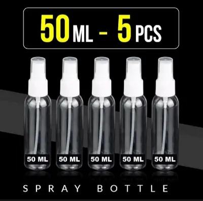Picture of 5 Pieces 50 ml Plastic Spray Bottles (5 pieces)