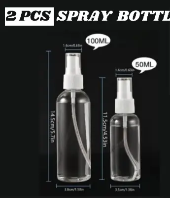 Picture of 2 pieces 100 ml and 50 ml Plastic spray bottles (2 pieces)