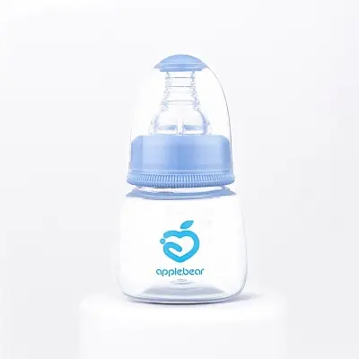 Picture of 60mL Baby Standard Caliber Hygienic Plastic Feeder Bottle (apple.bear) - Pink/Blue 1ps
