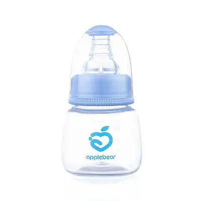 Picture of 60mL Baby Standard Caliber Hygienic Plastic Feeder Bottle (apple.bear) - Pink/Blue 1ps