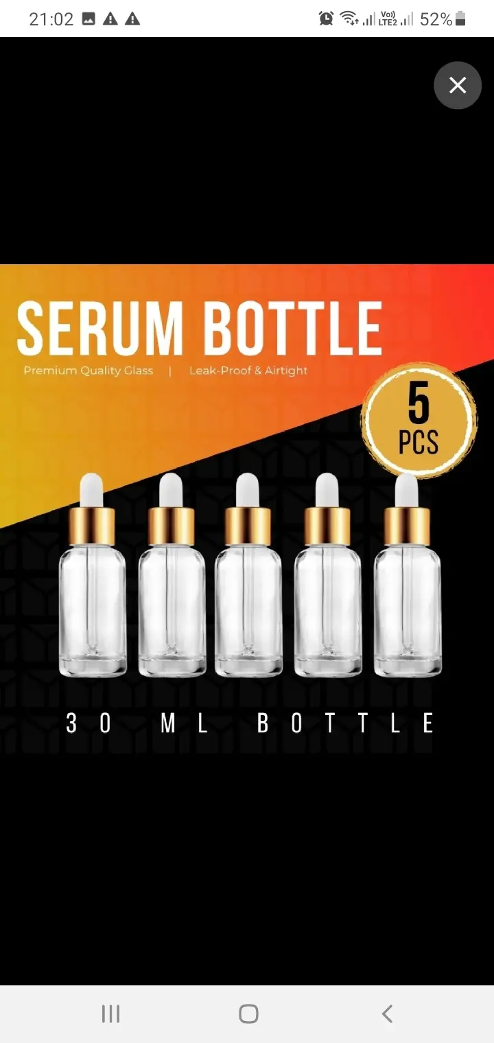 Picture of 5 pieces 30 ml Serum Bottles for multi purpose use