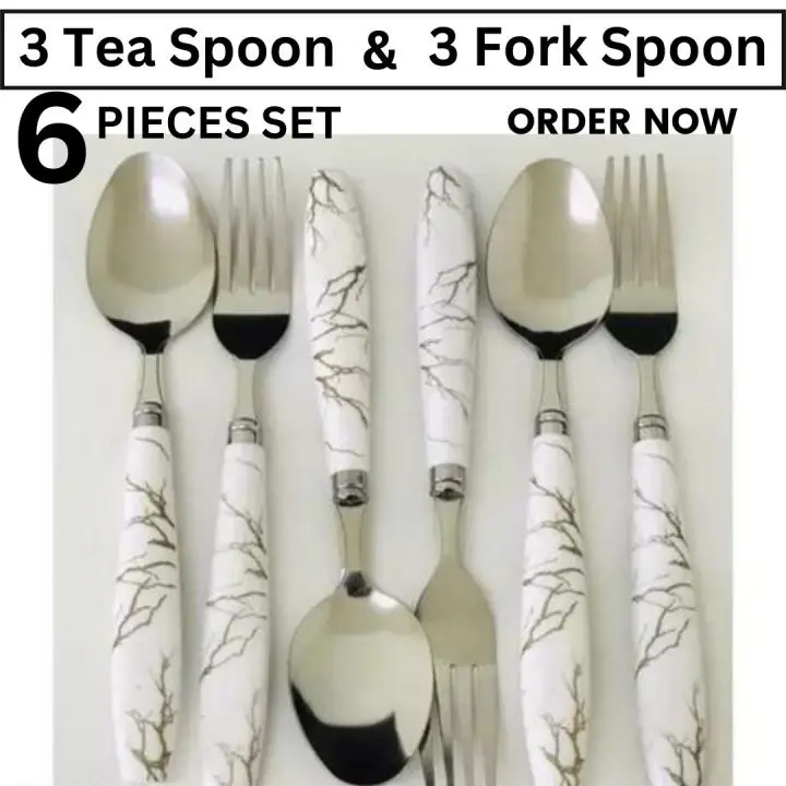 Picture of 3 pieces tea spoon and 3 pieces fork (combo 6)