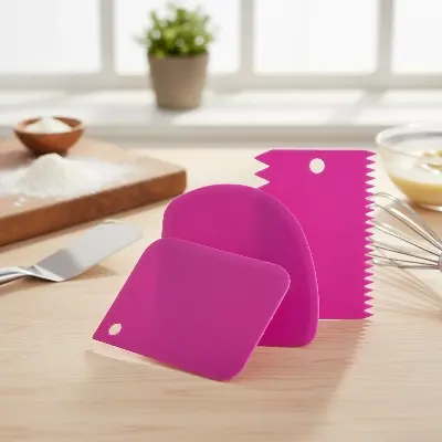 Picture of 3 Pieces Plastic Cake Scraper (3 Pieces in 1 set)