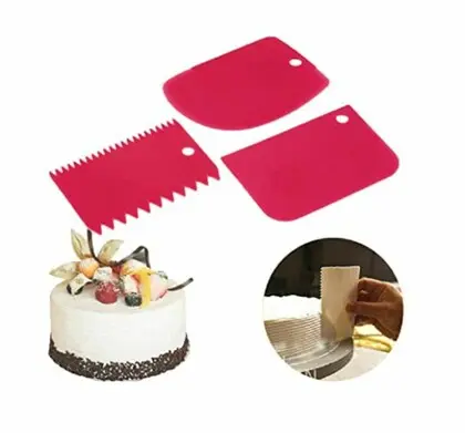 Picture of 3 Pieces Plastic Cake Scraper (3 Pieces in 1 set)