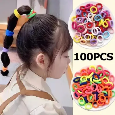 Picture of 100 Pieces mini hair bands for hair styling (100 pieces)