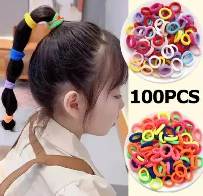 Picture of 100 Pieces mini hair bands for hair styling (100 pieces)