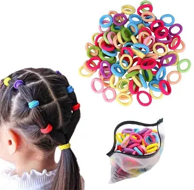 Picture of 100 Pieces mini hair bands for hair styling (100 pieces)