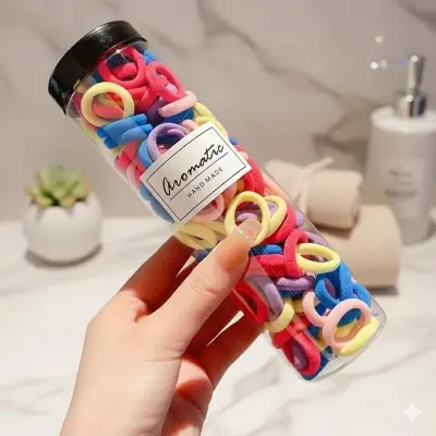 Picture of 1 box (100 pieces) mini hair bands for hair styling