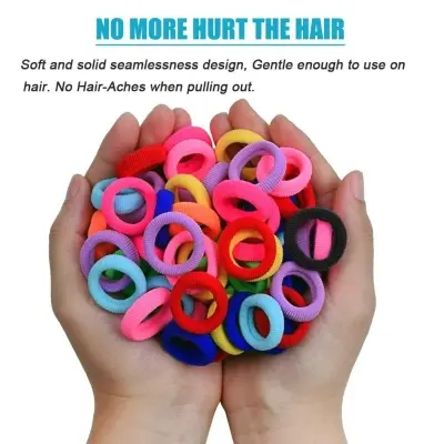 Picture of 1 box (100 pieces) mini hair bands for hair styling