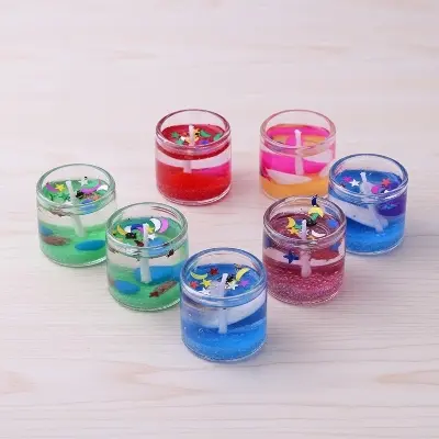 Picture of 6 in 1 seþ of mini jelly candles for Home Decor (6 pcs-1 inche)