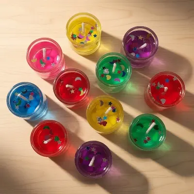 Picture of 12 Pieces mini Jelly Candles (1 inche)