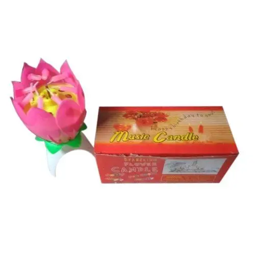 Picture of 1 piece Lotus or lili musical candle for birthday or occasion (1 piece)