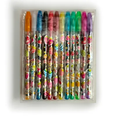 Picture of 12 Pieces Glittery Shining Multicolor Pens (12 Pieces)