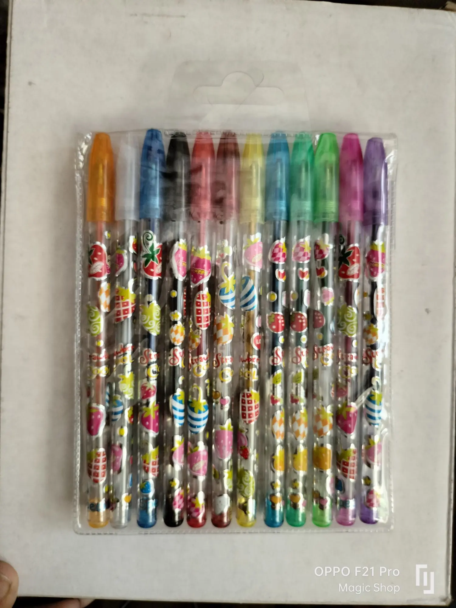 Picture of 12 Pieces Glittery Shining Multicolor Pens (12 Pieces)