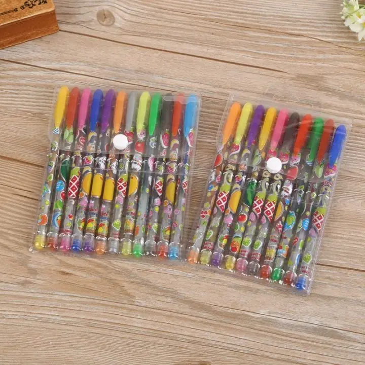 Picture of 12 Pieces Glittery Shining Multicolor Pens (12 Pieces)