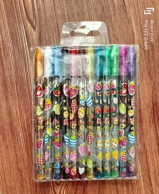 Picture of 12 Pieces Glittery Shining Multicolor Pens (12 Pieces)