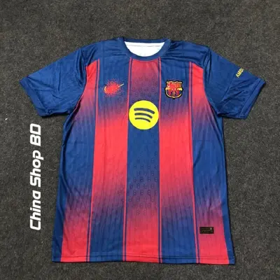 Picture of Barcelona 25-26 Home Jersey Half Sleeve Premium Quality Football Jersey (Logo Embroidery), Multicolor