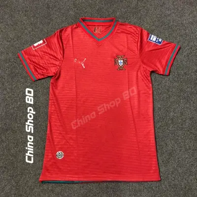 Picture of Portugal Home 2026 World cup Half Sleeve premium National Team Football Jersey (Logo Embroidery), Red