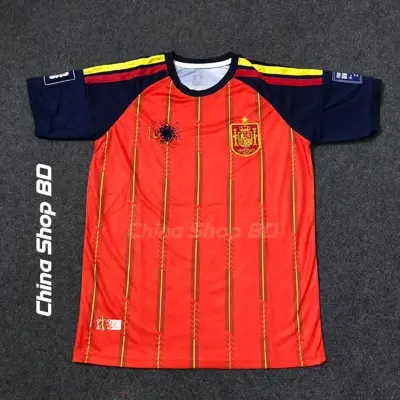 Picture of Spain Home 2026 World cup Half Sleeve premium National Team Football Jersey (Logo Embroidery), Multicolor