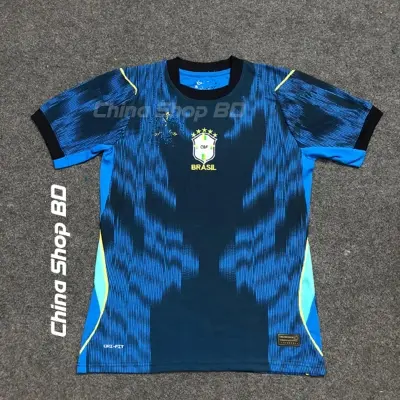 Picture of Brazil away World Cup Half Sleeve Premium Football Jersey 2026 (Logo Embroidery), Blue