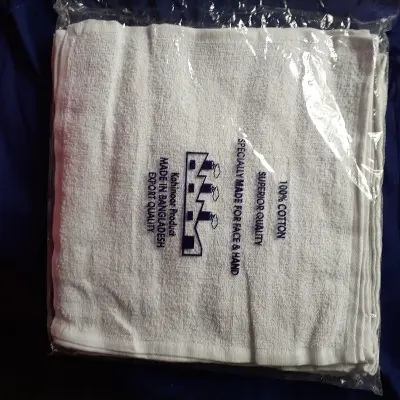Picture of 100% Cotton White Color Face and Handkerchief or Rumal ( Pocket bearable)