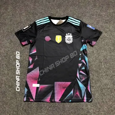Picture of ARGENTINA 2026 GOALKEEPER JERSEY Half Sleeve premium National Team Football Jersey (Logo Embroidery), Black
