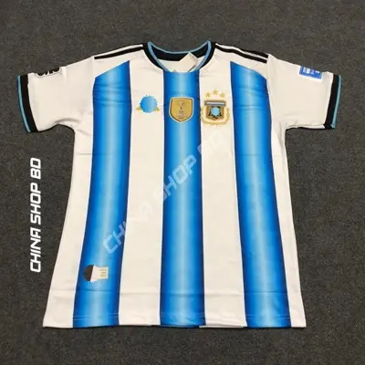 Picture of Argentina Home 2026 World cup Half Sleeve premium National Team Football Jersey (Logo Embroidery), White