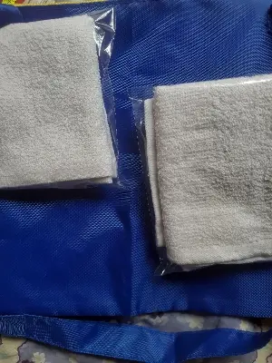 Picture of ছোট সাদা রঙের  নরম রুমাল বা পকেট রুমাল (2 পিস) - towel