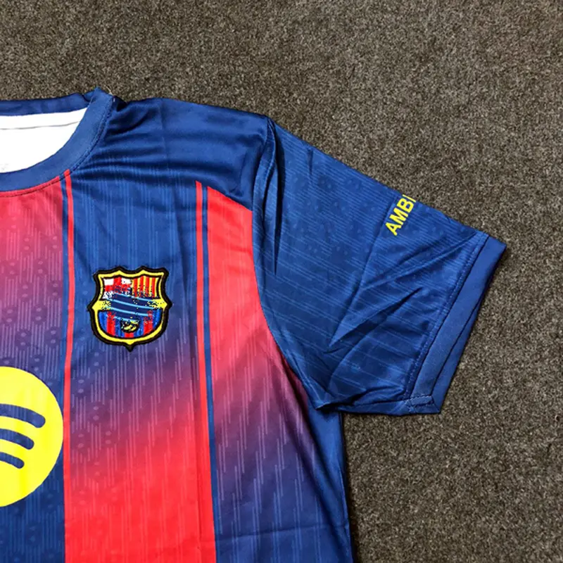 Picture of Barcelona 25-26 Home Jersey Half Sleeve Premium Quality Football Jersey (Logo Embroidery), Multicolor