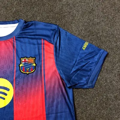 Picture of Barcelona 25-26 Home Jersey Half Sleeve Premium Quality Football Jersey (Logo Embroidery), Multicolor