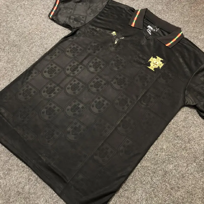 Picture of Portugal away Jersey World Cup 2026 Half Sleeve Premium Quality Football Jersey (Logo Embroidery), Black