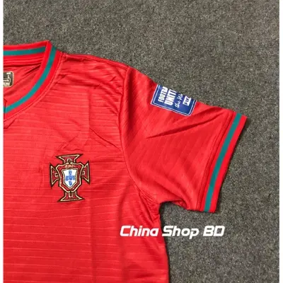 Picture of Portugal Home 2026 World cup Half Sleeve premium National Team Football Jersey (Logo Embroidery), Red