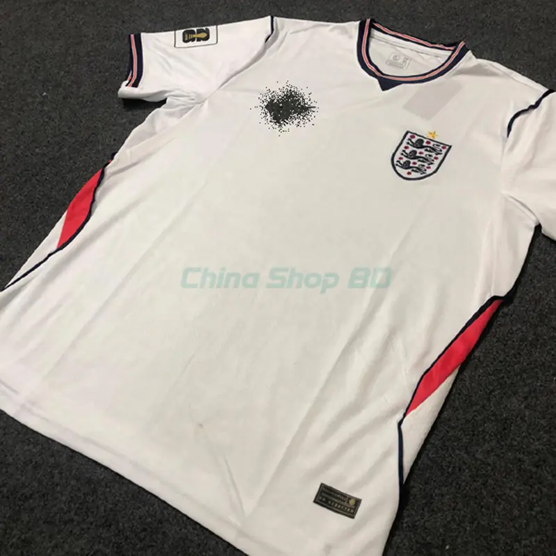 Picture of England Home 2026 World cup Half Sleeve premium National Team Football Jersey (Logo Embroidery), White