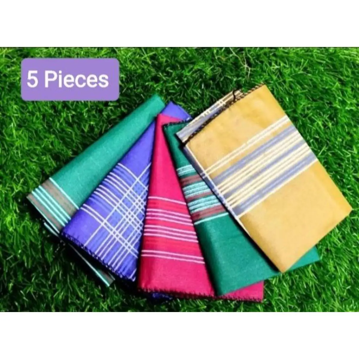 Picture of Soft Cotton Rumal or mini Pocket Handkerchief (5 pieces)