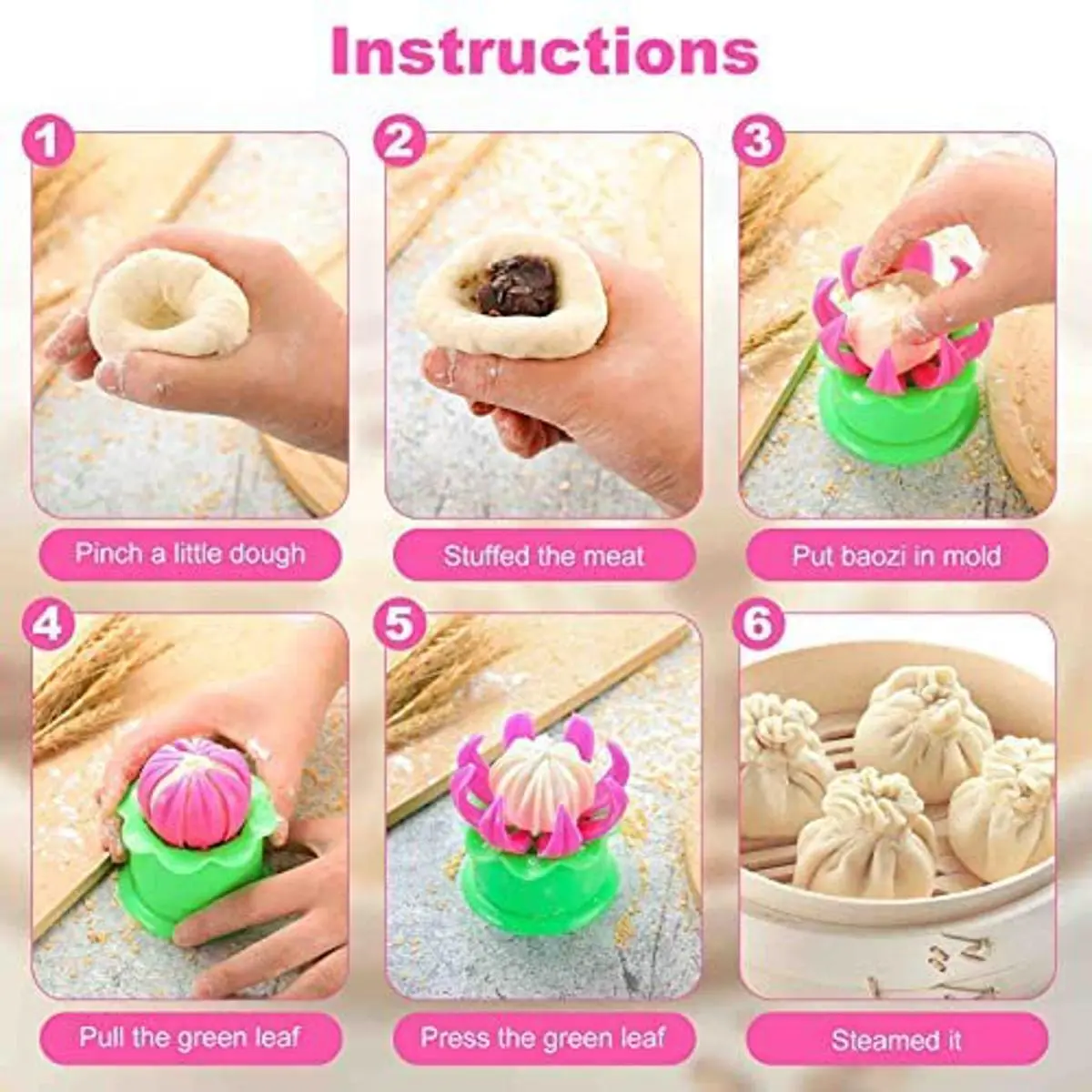 Picture of 1 Piece Momos Maker Mould Shapes Plastic (Dumpling Maker)