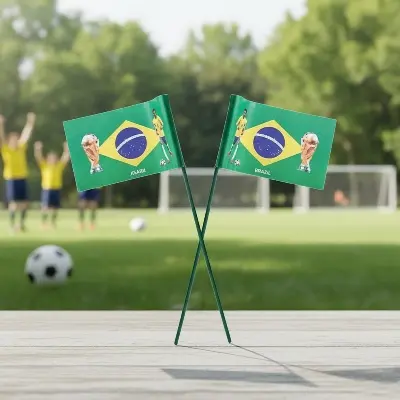 Picture of 2 Pieces Brazil National Flag mini size (17cm×10cm)- 2 Pieces