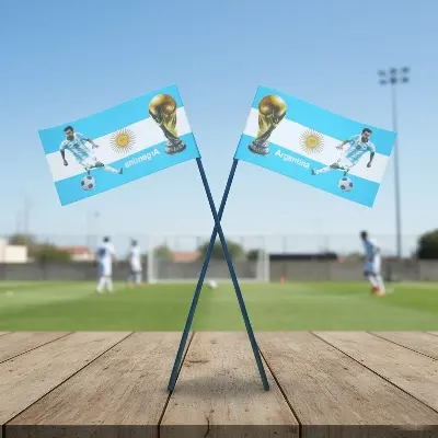 Picture of 2 Pieces Argentina National Paper Flag 17cmx10cm mini size (2 Pieces)