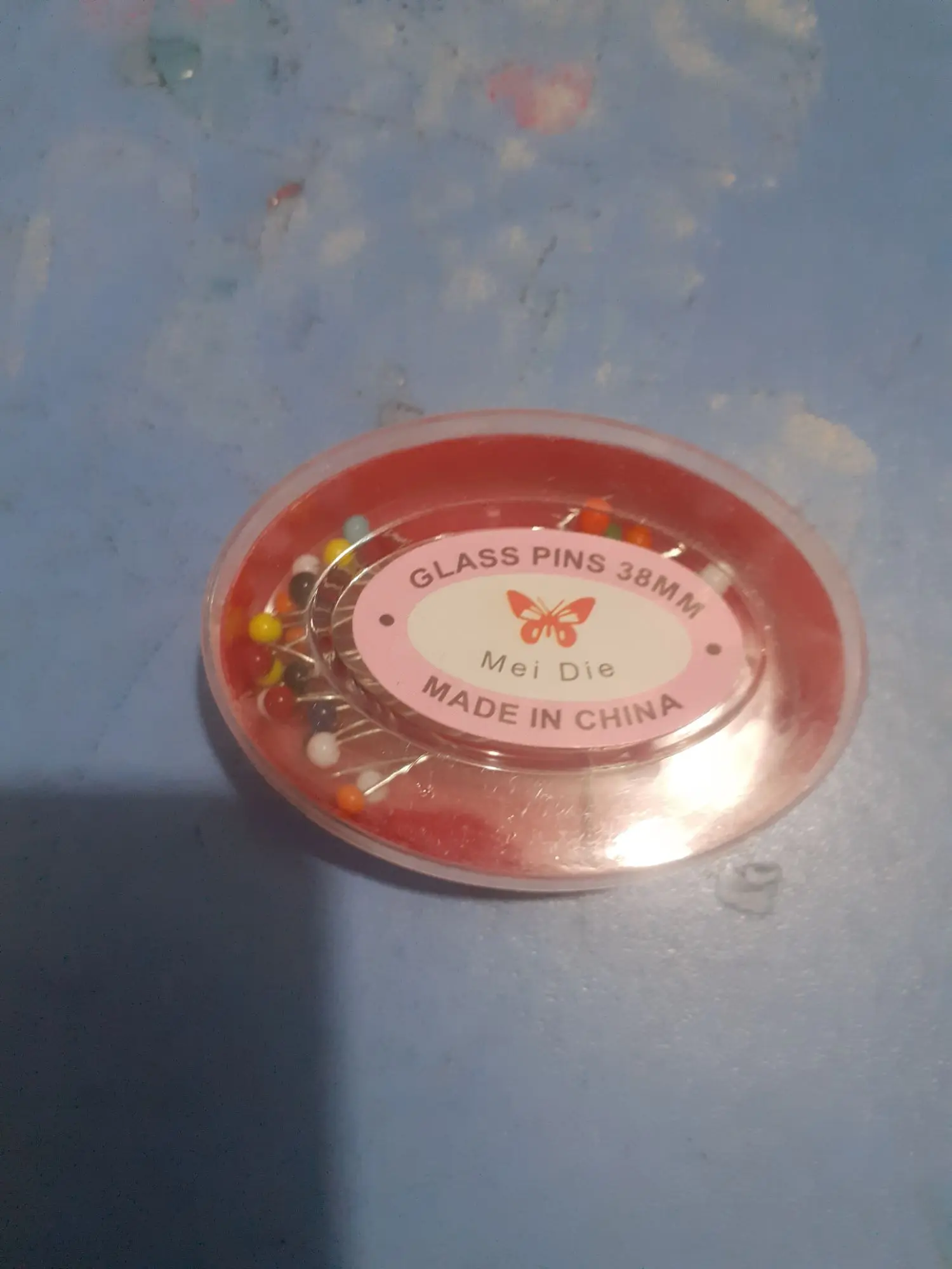 Picture of Glass Pins 38 mm (25 pieces) with cute box