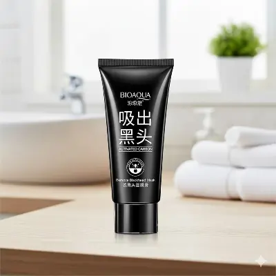 Picture of Bioaqua Blackhead Deep cleansing Purifying Peel Acne Pimples Remover Black Mud Mask skin care product- 60g face mask