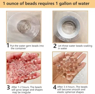 Picture of Water or transparent Colour Magic Jelly Balls or Orbeez or beeeds (100 pieces  in 1 Packet)