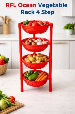 Picture of RFL Ocean Vegetable Rack 4 Step – Durable Multi-Layer Kitchen Storage Organizer