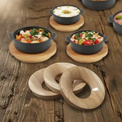 Picture of 3 pieces patil rakhar wooden stands for kichen (3 pieces)